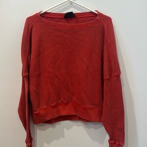 Urban Outfitters red waffle knit long sleeve
